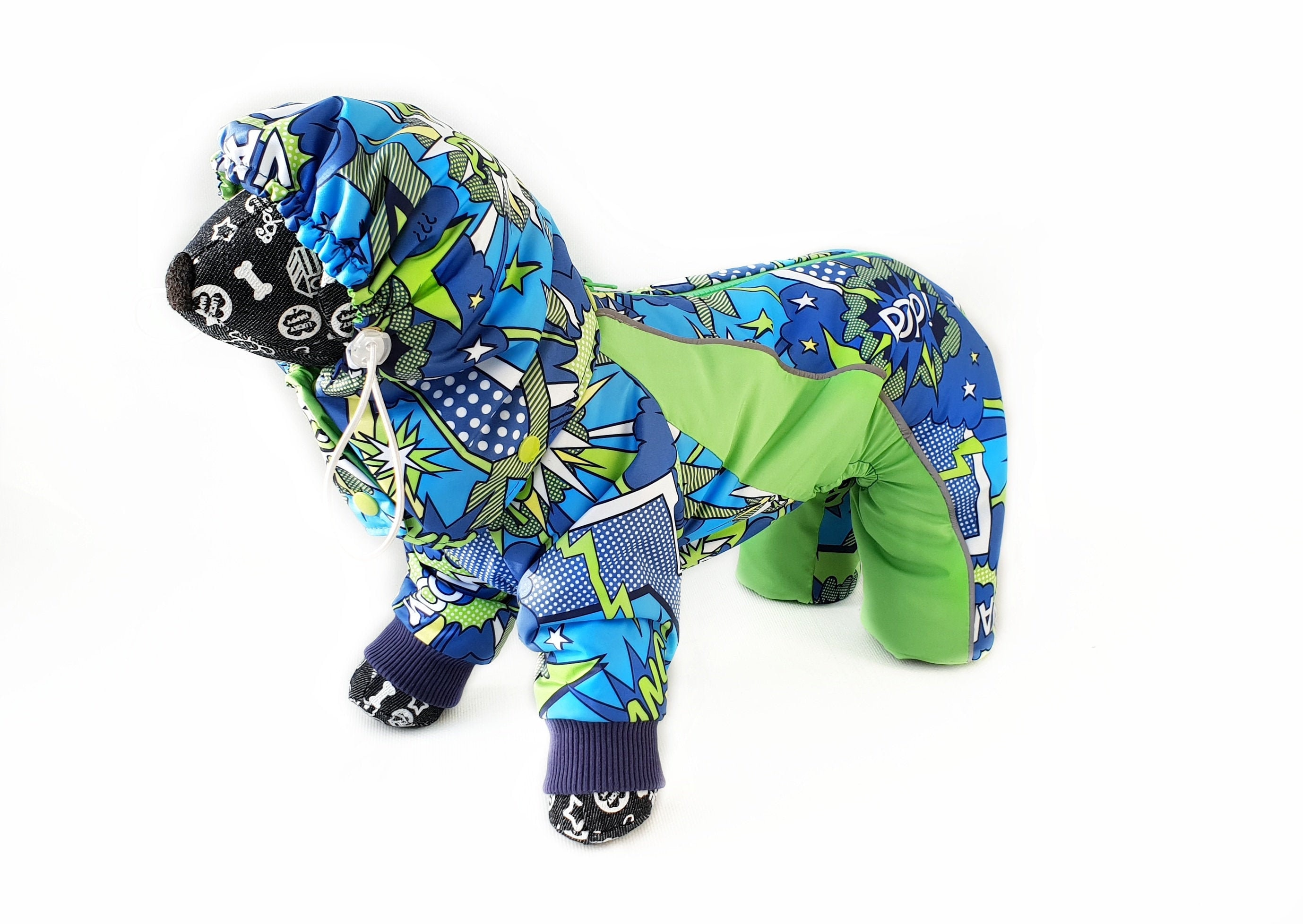 Dog winter overall Dog Full Body Suit with Removable Hood Etsy