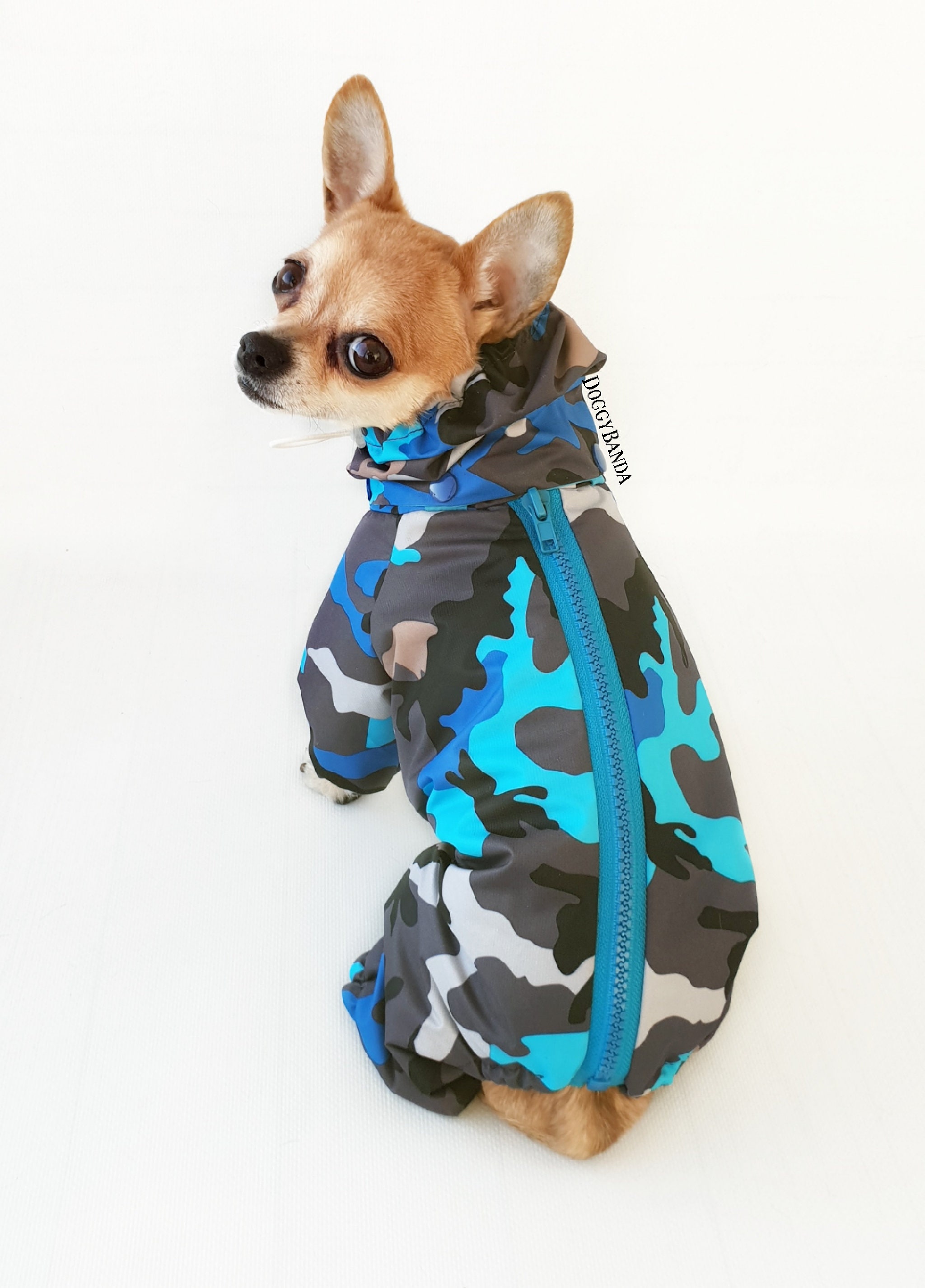 Camouflage dog raincoat custom Waterproof membrane full body Etsy