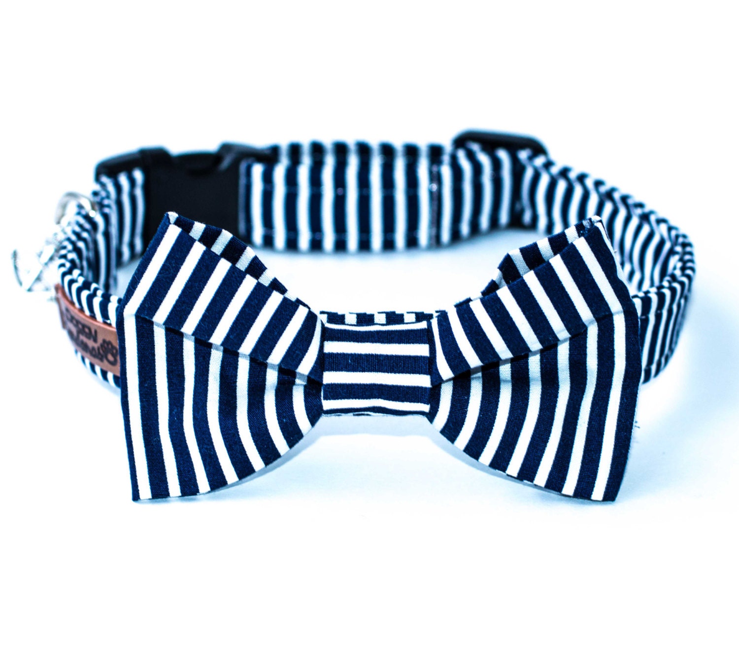 Striped Dog Bow Tie Collar Boy Stylish Slide on Bow Tie Etsy