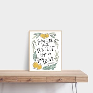 James 1:17 schrift Art Print
