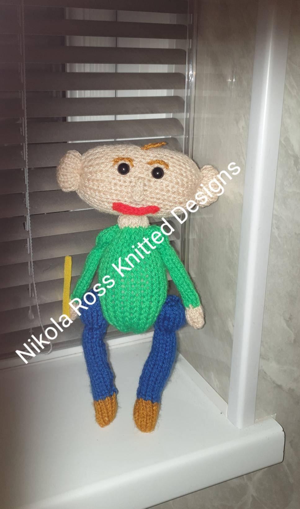 Baldi Basics Bear Knitted Carictor Toy Computer Game Etsy - roblox and bodies basics