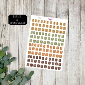 ZAHLEN #3050 Sticker Datum Herbst Planer Bujo Travelers Notebook Filofax Dekorative Papier Transparent Bullet Journal Kalender Scrapbooking