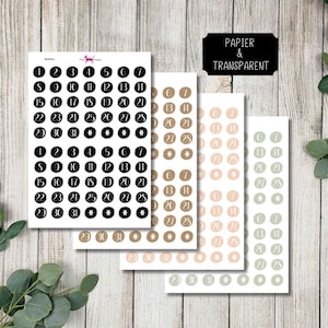 ZAHLEN #3004 Sticker Datum Planer Bujo Travelers Notebook Filofax Dekorative Papier Transparent Bullet Journal Kalender Scrapbooking