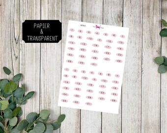 ZAHLEN #3085 Datum Planer Sticker para calendario de revistas (transparente y papel)