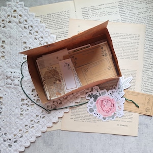 BLUMEN FOLDER #0009 Kit 35 Teile Sammlung Set Ephemera Papier Junk Journal Scrapbooking Dekoration Bullet Journaling Snail Mail