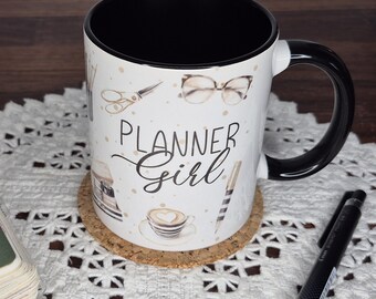 TASSE Becher Planer Journaling Kalender Kaffee Tee Geschenkidee für Freundin Weihnachten Geburtstag Bullet Journal