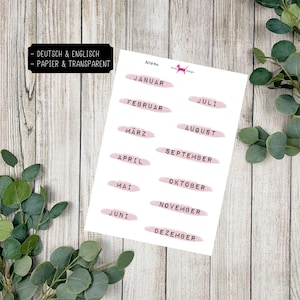 MONATE #3084 Sticker Planer Bujo Travelers Notebook Filofax Dekorative Papier Transparent  Bullet Journal Kalender Scrapbooking