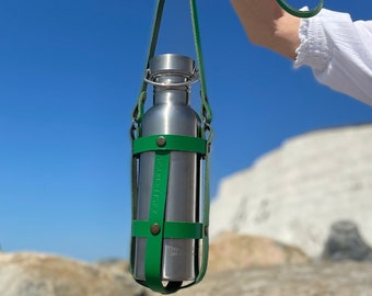 Porte-bouteille en cuir avec bandoulière, cadeau parfait pour les amateurs de festivals