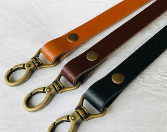 Handmade Leather Replacement Bag Strap: 19mm Wide