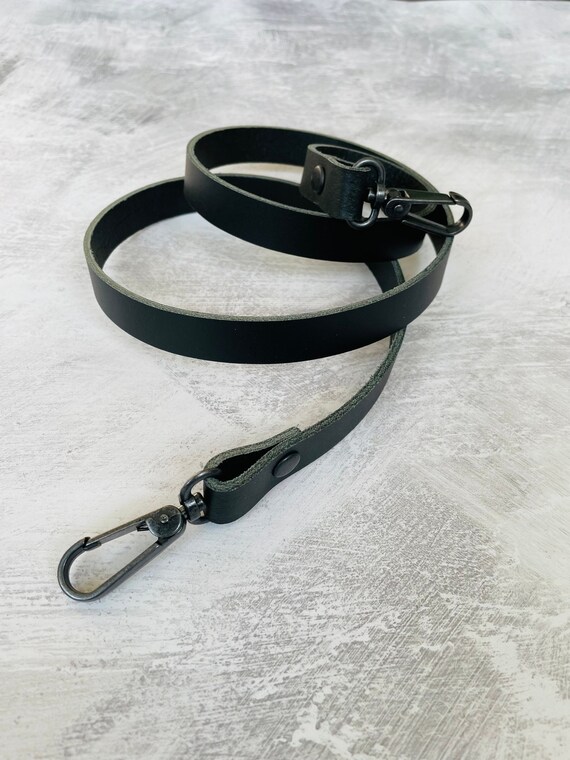 Leather Bag Strap With Black Oxide Hardware 19mm Wide 2mm - Etsy UK