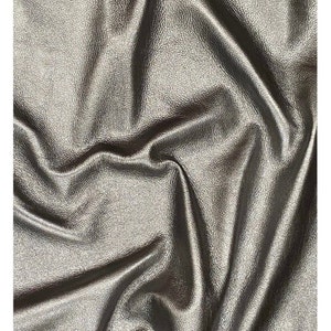 Colour sample pewter metallic leather