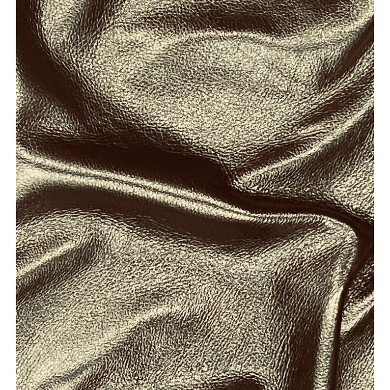 Colour sample antique brass metallic leather