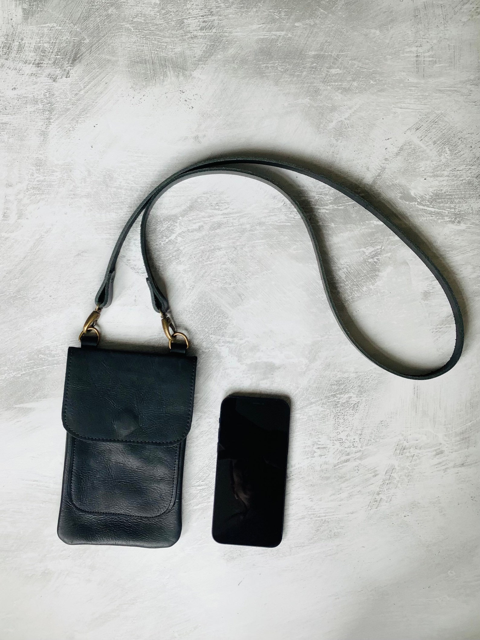 Leather Crossbody Smartphone Bag IPhone Travel Purse Etsy