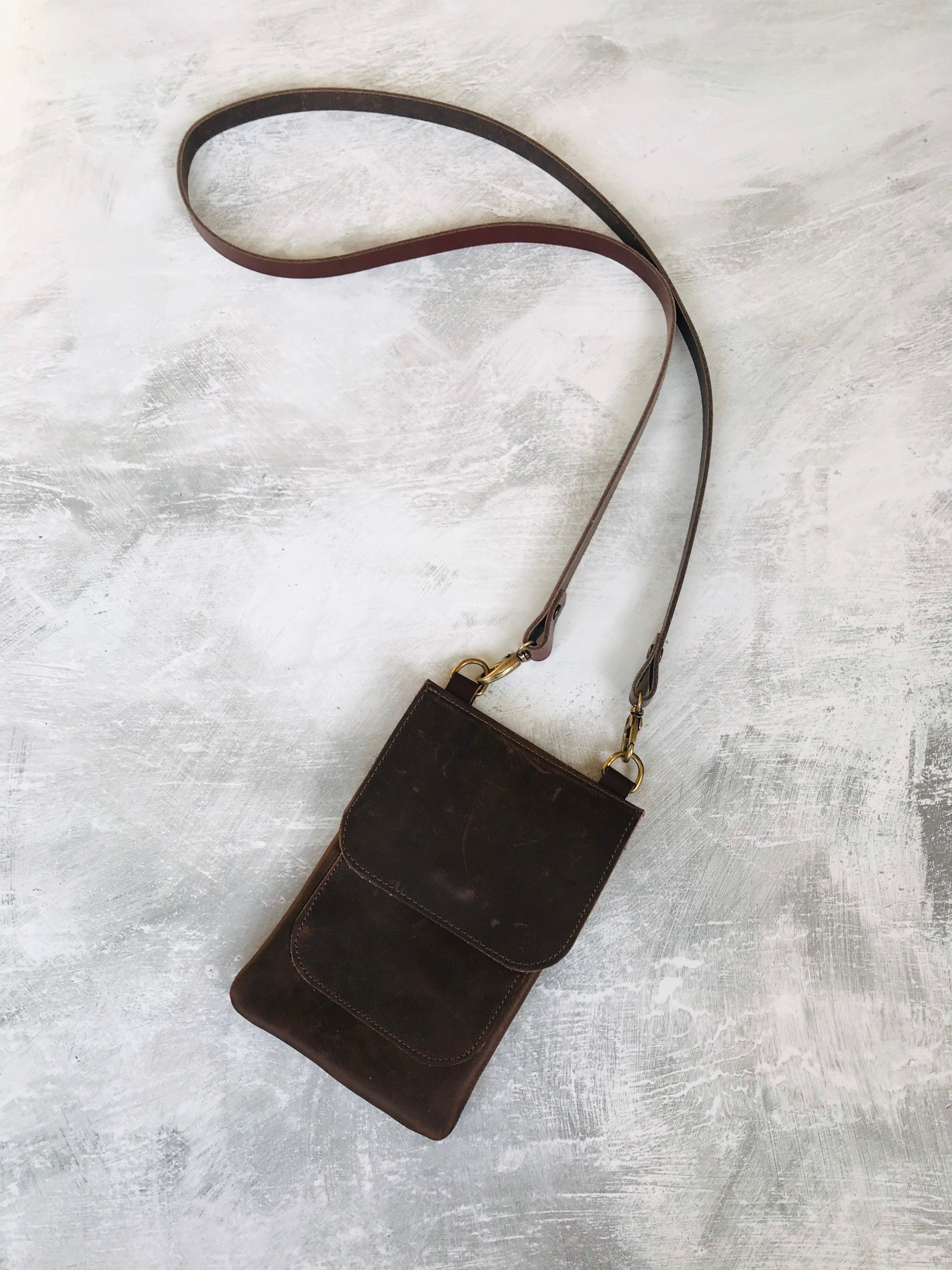 Leather Crossbody Smartphone Bag Iphone Travel Purse | Etsy