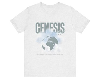 Genesis 1:1 Earth Graphic Tee - Christian Apparel - Unisex Short Sleeve Shirt