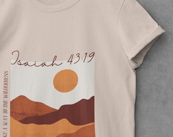Isaiah 43 Bible Verse Unisex Graphic T shirt - Christian Apparel