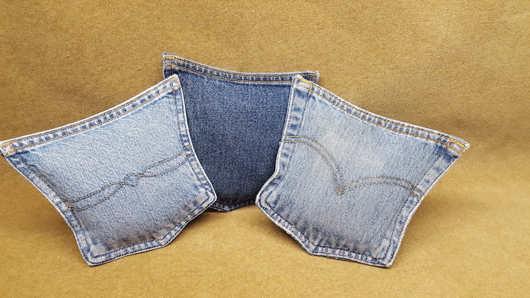 Denim Pocket Dog Toy Squeaker Etsy