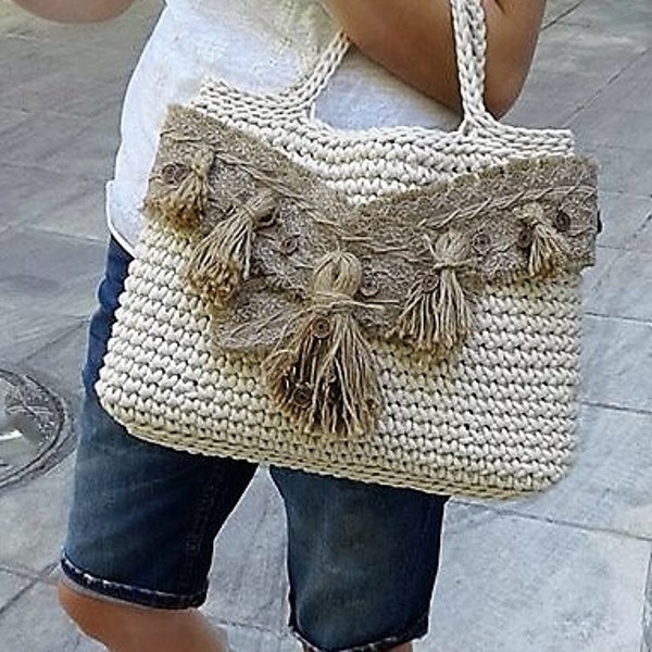 Tote bag oversized, Pinterest Favorite, Carryall bag tote, Tote with tassels, Womens bag everyday, Tote bag for laptop, Fringed boho bag