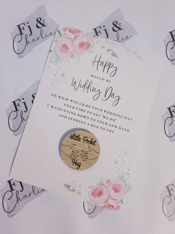 Wedding Pocket Hug Token Postponed Wedding Present Should be Quarantine Lockdown