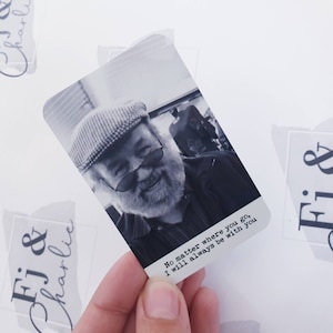 Wallet Card, Purse Card, In Memory Aluminium Card, Photo Gift, Memory Gift, Keepsake, In Loving Memory, Personalised Gift