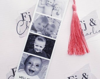 Personalised Metal Bookmark, Photo Booth, Nana Gift, Grandma Gift, Aluminium, Christmas Gift, Fathers Day, Mothers Day