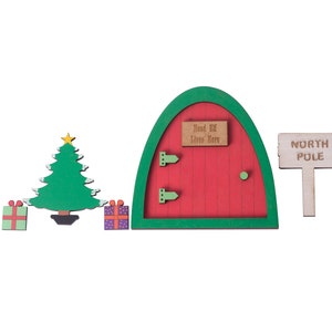 Personalised Magical Christmas Elf Door Decoration Children Elf accessories