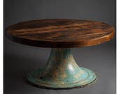 Industrial Style Antique Barber Chair Coffee Table