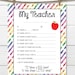 Crayons All About My Teacher-Teacher Appreciation | Etsy