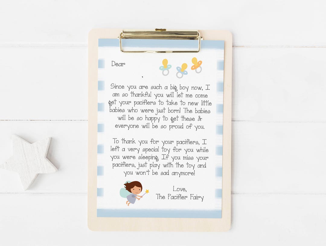 Boys Pacifier/paci Fairy Letter- Toddler, Little Kid, Child- Binky Letter - Etsy boys-pacifier-paci-fairy-letter-toddler-little-kid-child-binky-letter-etsy