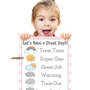 PRINTABLE GIRLS BEHAVIOR Chart Young Child/Toddler Behavior Chart image 1