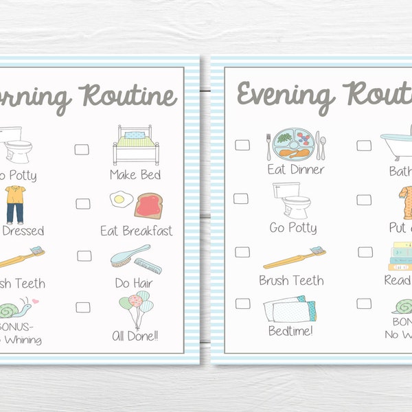 PRINTABLES- DAILY- Young Child/Toddler Boys Chore Chart