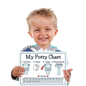 PRINTABLE Girls & Boys POTTY Training Chart Young Child/toddler Potty ...