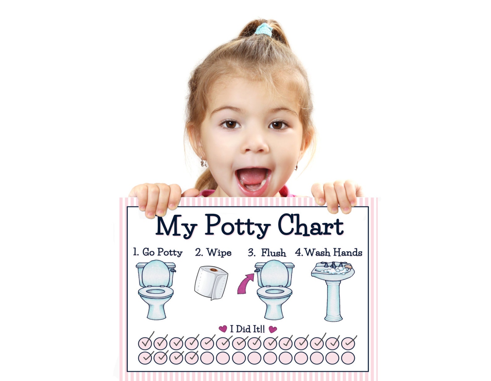 PRINTABLE GIRLS POTTY Training Chart Young Child/toddler - Etsy