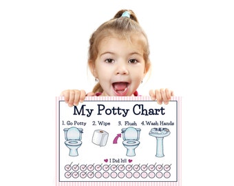 PRINTABLE- GIRLS- POTTY Training Chart- Young Child/Toddler Potty Chart