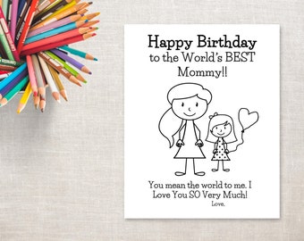 mom coloring card etsy