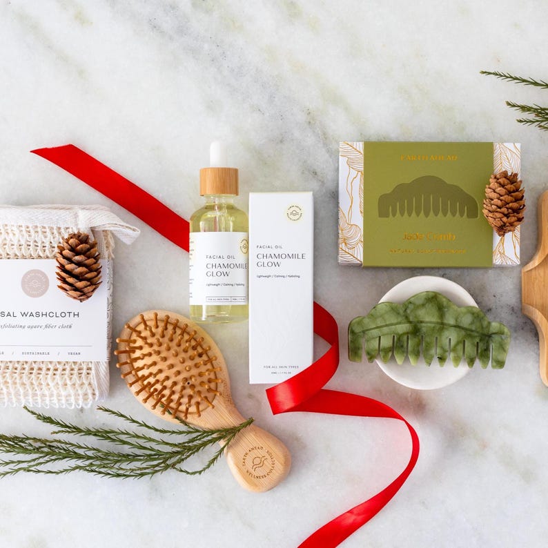 Jade Comb for Scalp Massage & Hair Care – Natural Jade Stone Tool | Luxury Gift Set with Box + Cotton Pouch image 7