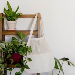 Everyday Cotton & Mesh Tote | Reusable, Eco-Friendly Tote Bag | Zero Waste Gift