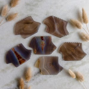 Pele Grey Agate Gua Sha Facial Massage Tool | Luxury Gift Box + Travel Pouch