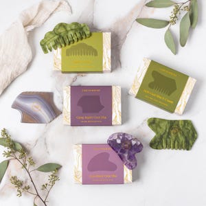 Jade Comb for Scalp Massage & Hair Care – Natural Jade Stone Tool | Luxury Gift Set with Box + Cotton Pouch image 5