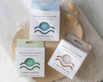 Konjac Facial Cleansing Sponge | Plant-Based, Eco Friendly, Zero Waste, Gentle, Exfoliating
