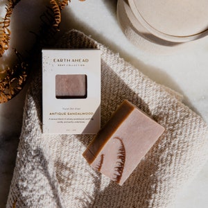 ANTIQUE SANDALWOOD Luxury Vegan Bar Soap | Handmade, Sustainable Gift Bar