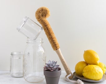 Bamboo + Coconut Bottle Brush | Eco-friendly, Plant-based, Sustainable Cleaning Brush