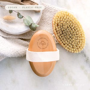 Dry Brush for Body – Beechwood & Sisal Bristles | Vegan Body Brush for Exfoliation Before Shower