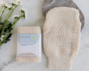 Ramie Bath Mitt | Plant-Based, Cleansing & Exfoliating Shower Mitt