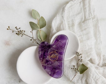 Gaia Amethyst Facial Gua Sha Massage Tool | Wellness Gift