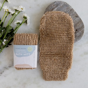 Jute Bath Mitt |  Plant-Based, Cleansing & Exfoliating Shower Mitt