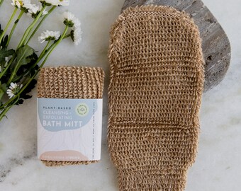Jute Bath Mitt |  Plant-Based, Cleansing & Exfoliating Shower Mitt