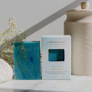 WAVE RIDER Luxury Vegan Bar Soap | Tropical Resort Scent | Handmade, Sustainable Gift Bar