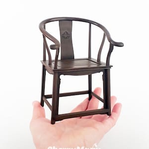 Armchair chinese furniture style Ming & Qing, scale 1:6 for doll and BJDs, miniature dollhouse diorama, 3d printing