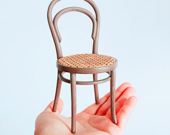 Thonet chair n14 scale 1/6, 3D print miniature for diorama, dollhouse & decoration